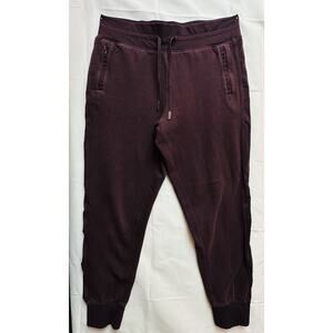 Lululemon Joggers Women's 12 Purple Cherry Get Going Light Cotton Terry 28”